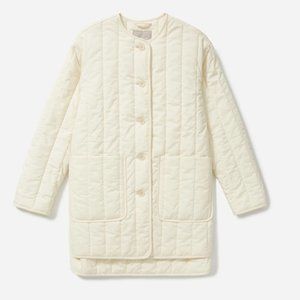 Everlane Cream Quilted Cotton Jacket
